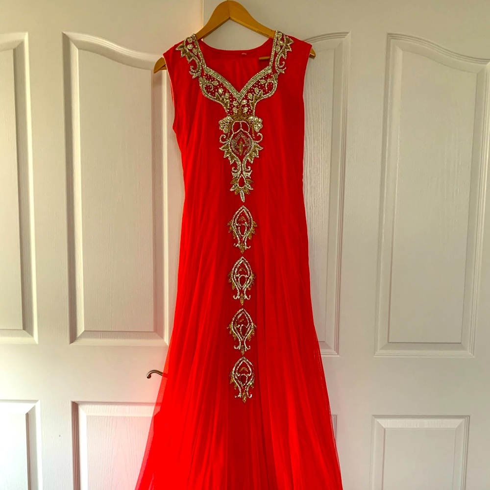 Indian gown with duppata and pants